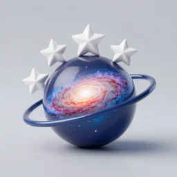 five star behind the galaxy
