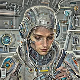 a closeup portrait of a scientist working the laboratory, scifi character, cyberpunk suit, concept art, highly detailed, greg rutkowski, cedric peyravernay, anato finnstark, artstation, 8 k