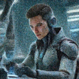 a closeup portrait of a scientist working the laboratory, scifi character, cyberpunk suit, concept art, highly detailed, greg rutkowski, cedric peyravernay, anato finnstark, artstation, 8 k