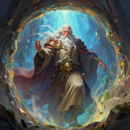 elder pagan god rising from a magical portal, trending on artstation, character portrait, character concept art, dynamic lighting, beautiful character painting, mystical figure, closeup, vibrant colors, digital illustration by bjorn hurri, maxim verehin and tomas duchek