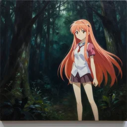 a highly detailed painting of a dark forest by android jones, paul lehr, darling in the franxx, trending on artstation, 4 k, 8 k, highly detailed, sharp, oil on canvas