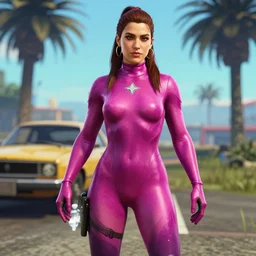 Fortnite Ruby skin as GTA V cover art