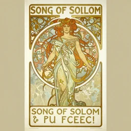 An Art Nouveau poster illustrating the Song of Solomon
