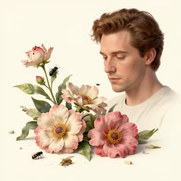 the platonic ideal of flowers, rotting, insects and praying of cletus kasady carnage davinci dementor chtulu mandelbulb ponyo alice in wonderland dinotopia watership down, fantasy, ego death, decay, dmt, psilocybin, concept art by greg rutkowski and simon stalenhag and alphonse mucha