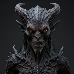 a 3 d render of a demonic creature, symmetrical features, detailed, intricate details, dark, atmospheric, hyper - detailed, trending on artstation