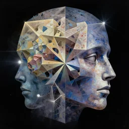 multi dimension soul hybrids with impossible non Euclidian geometry representing the human soul in the style of adam gray