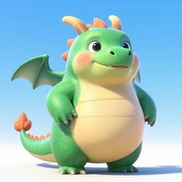 Cute fat Pixar dragon