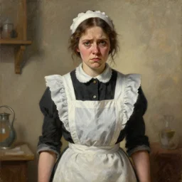 ugly scullery maid old fashioned painting