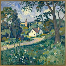 A scene of a scenic place by Paul Cézanne
