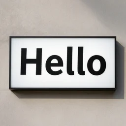 sign, hello