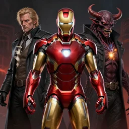 portrait of ironman by hr giger, greg rutkowski, luis royo and wayne barlowe as a diablo, resident evil, dark souls, bloodborne monster : : 8 k : :