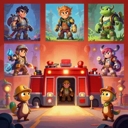 photo cartoon illustration comic manga painting of fire station environement : 6 fantasy environement, digital painting, volumetric lighting by feng zhu, 3 d alejandro alvarez alena aenami artworks in 4 k beeple, by thomas kinkade hearstone league of legends dofus overwatch
