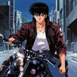 ghost rider in a still of akira ( 1 9 8 8 film )