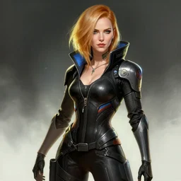 christina hendricks in cyberpunk 2 0 7 7, intricate, elegant, highly detailed, digital painting, artstation, concept art, smooth, sharp focus, illustration, art by artgerm and greg rutkowski