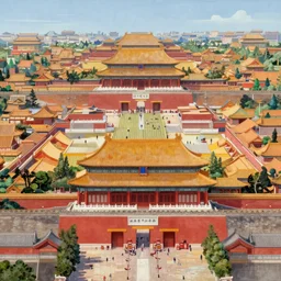 anime forbidden city in beijing, intricate oil painting by greg rutkowski, trending on artstation