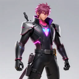 guilty gear strive zato - 1, neon, futuristic,