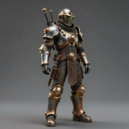 professional full length photograph of a dieselpunk warrior.  Extremely detailed. 8k
