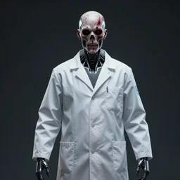 cybernetic plague doctor 8 k hyperrealism creepy and scary