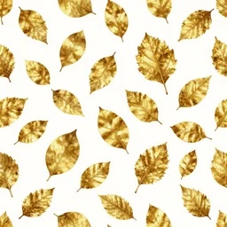 digital hellscape of leaves and gold