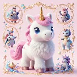a cute fluffy unicorn pokemon:: by Martine Johanna and Simon Stålenhag and Chie Yoshii and Casey Weldon and Guillermo del toro :: ornate, dynamic, particulate, pastel colors, intricate, elegant, highly detailed, centered, artstation, smooth, sharp focus, octane render, 3d