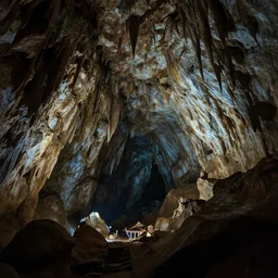 a stunning photography inside an ominous cave, professional photography,8KHD