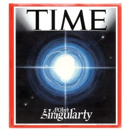 TIME magazine cover, the coming AI singularity, by Ernst Fuchs