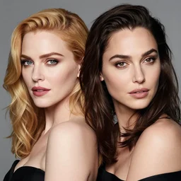 portrait of beautiful christina hendricks and gal gadot hybrid by mario testino, headshot, detailed, award winning, sony a 7 r
