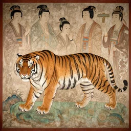 a hyperdetailed design of a oriental tiger whole body, tiger structure, ferocious, chinese mythology, victo nga, fumo yoshitoshi, ren jing jeong, feifei ruan, peter mohrbacher,, biomehieronymus spang, arunanondchai, murals, veileducationary