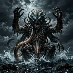 cthulhu rising from the sea, horror movie, dramatic, suspense, ominous, movie still, by stanley kubrik