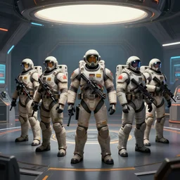group of space soldiers, art station concept art, 4 k