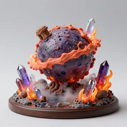 product - view of diorama of the shape of the universe, occult cosmology, occult abiogenesis, hyper - detailed, crystals, plastic, rubber, wood, glass, play - doh, slimy, wet, mist, smoke, oil, realistic materials, 4 k, octane render, daylight, fujifilm velvia 5 0, color photography, sigma 2 8 mm, engulfed in neon flames