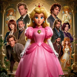 highly detailed vfx portrait of kim kardashian as princess peach, stephen bliss, unreal engine, greg rutkowski, loish, rhads, beeple, makoto shinkai and lois van baarle, ilya kuvshinov, rossdraws, tom bagshaw, alphonse mucha, global illumination, detailed and intricate environment