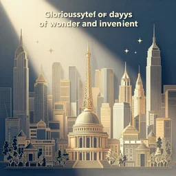 glorious days of wonder and invention, line vector Art