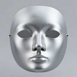 smooth featureless eyeless solid silver mask, digital art, 8 k, unreal engine, octane rendering