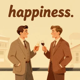 happiness. 1 9 4 0 s illustration