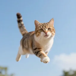 a flying cat on the sky, 8K