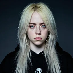 a macabre portrait of billie eilish by cyril rolando