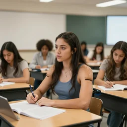 a college latin class, but all the students are jacked musclegirls