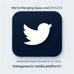 just announced : we're merging spacex and twitter to create the world's first intergalactic social media platform!