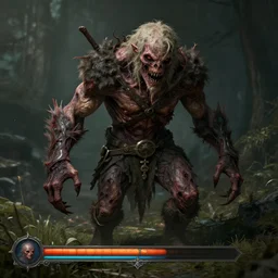 stuart little as a disturbing elden ring boss, monster form, visually grotesque, unreal engine, health bar at the bottom of the image
