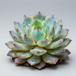 a beautiful panting of a succulent plants make from ethiopian opal and glass, transparent, colorful, by edmund dulac and bob eggleton on artstation