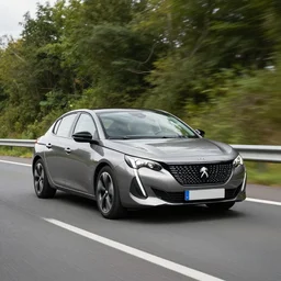 Peugeot 308 car on a rural highway