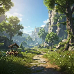 outdoors, fantasy, unreal engine, day light