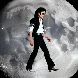michael jackson moonwalking on the moon, creative photo manipulation, photoshop