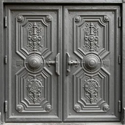 a photo of an ornate sci - fi double door flat texture, phototexture, photo realistic, very realistic 8 k