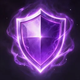 a shield of purple energy, emanating and flowing energy, skill ability art, digital art