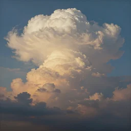 massive cumulonimbus clouds at sunrise. in the style of a surreal and sublime oil on canvas masterpiece mural painting by the great masters, awesome and awe - inspiring, unreal engine, 4 k, matte finish, incredible detail