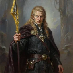beautiful painting of a fantasy sorcerer, realistic, detailed, photorealistic