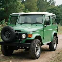 fj43 green, realistic, cinematic, 8k
