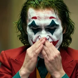 the joker sneezing, ultra detailed